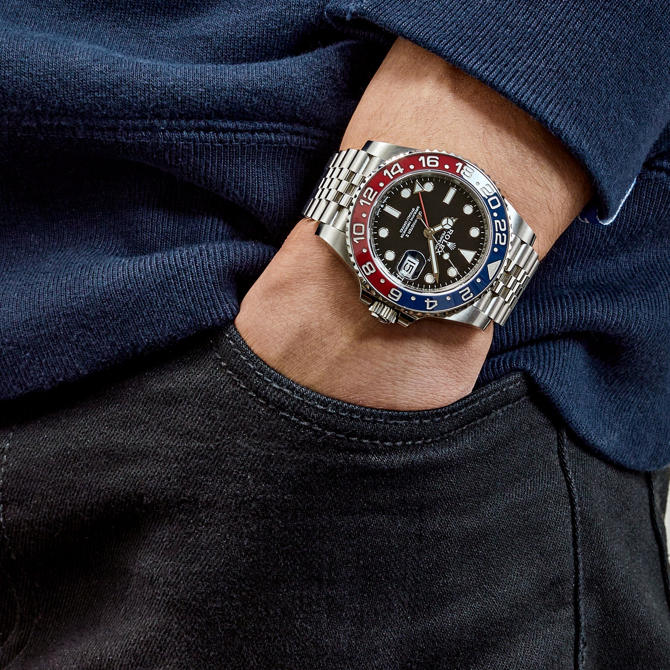 Rolex GMT-Master II 3285 V3 – Swiss Super Clone 126710BLRO 'Pepsi' Stainless Steel Black Dial Jubilee (2025)